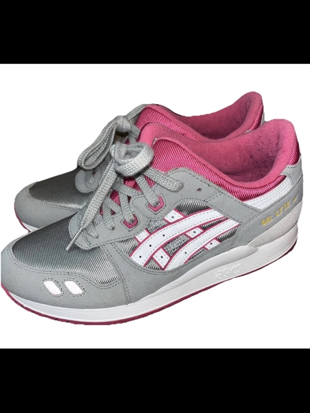 ASICS Gray and Pink Women's Gel-Lyte V Sneakers